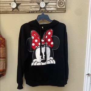 Disney Women's Black Minnie Mouse Sweatshirt Large